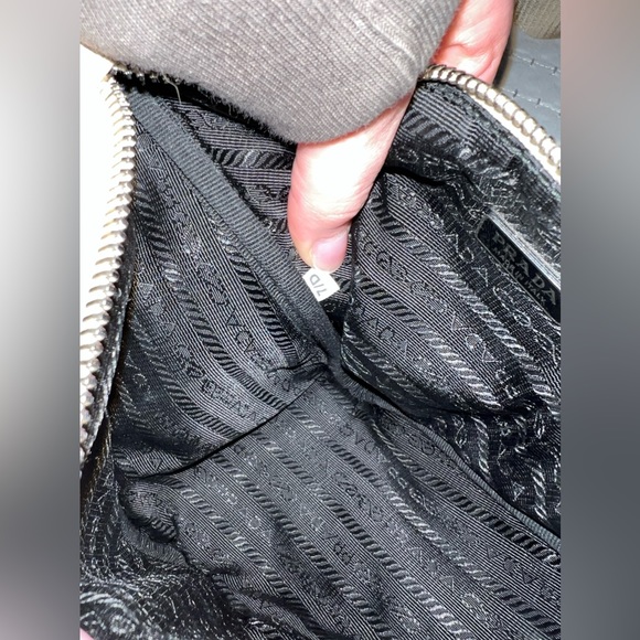 Prada Triangle Leather Shoulder Bag in Sand Beige LIKE NEW - Picture 12 of 16